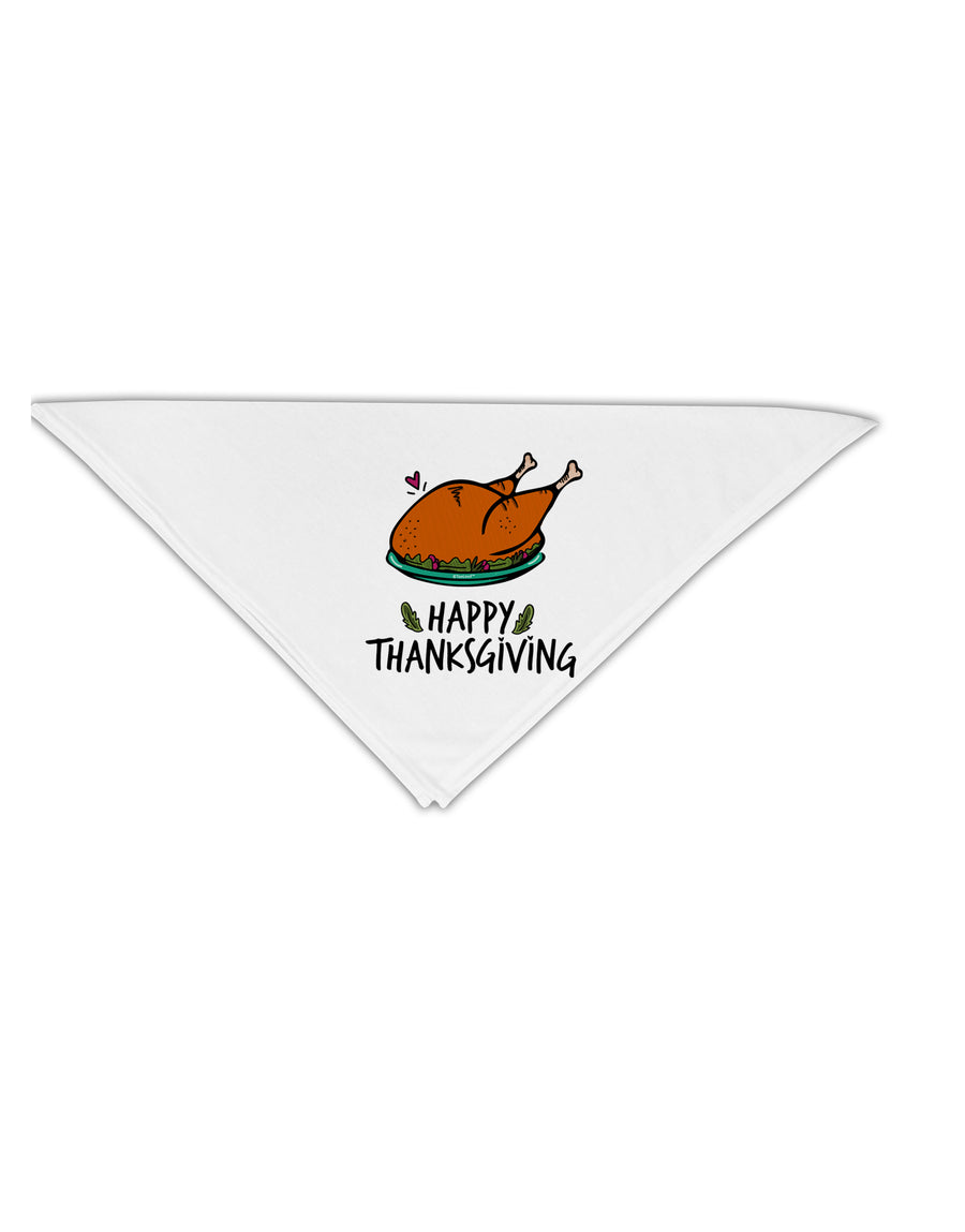 Happy Thanksgiving Adult 19 Inch Square Bandana-Bandanas-TooLoud-White-One-Size-Adult-Davson Sales