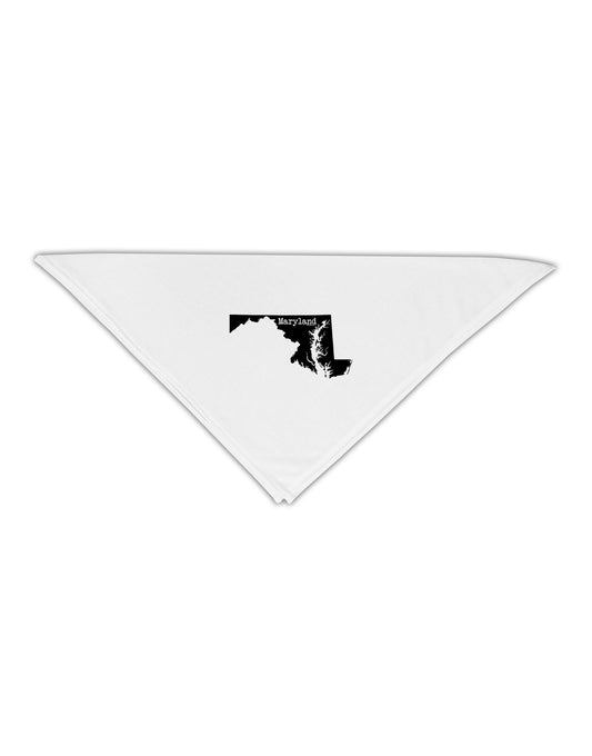 Maryland - United States Shape Adult 19&#x22; Square Bandana by TooLoud-Square Bandanas-TooLoud-White-One-Size-Adult-Davson Sales