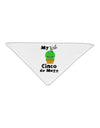 My First Cinco de Mayo - Cute Cactus Design Adult 19&#x22; Square Bandana by TooLoud-Square Bandanas-TooLoud-White-One-Size-Adult-Davson Sales