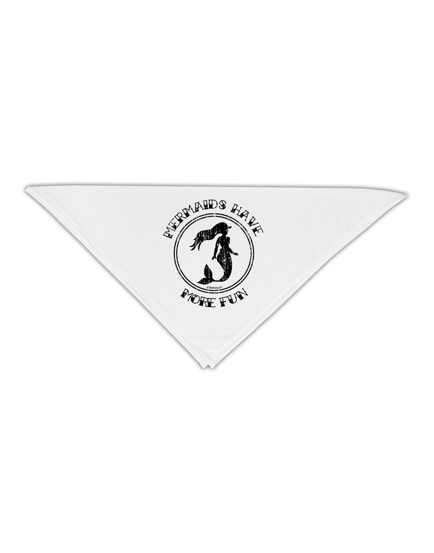 Mermaids Have More Fun - Distressed Adult 19" Square Bandana-Square Bandanas-TooLoud-White-One-Size-Adult-Davson Sales