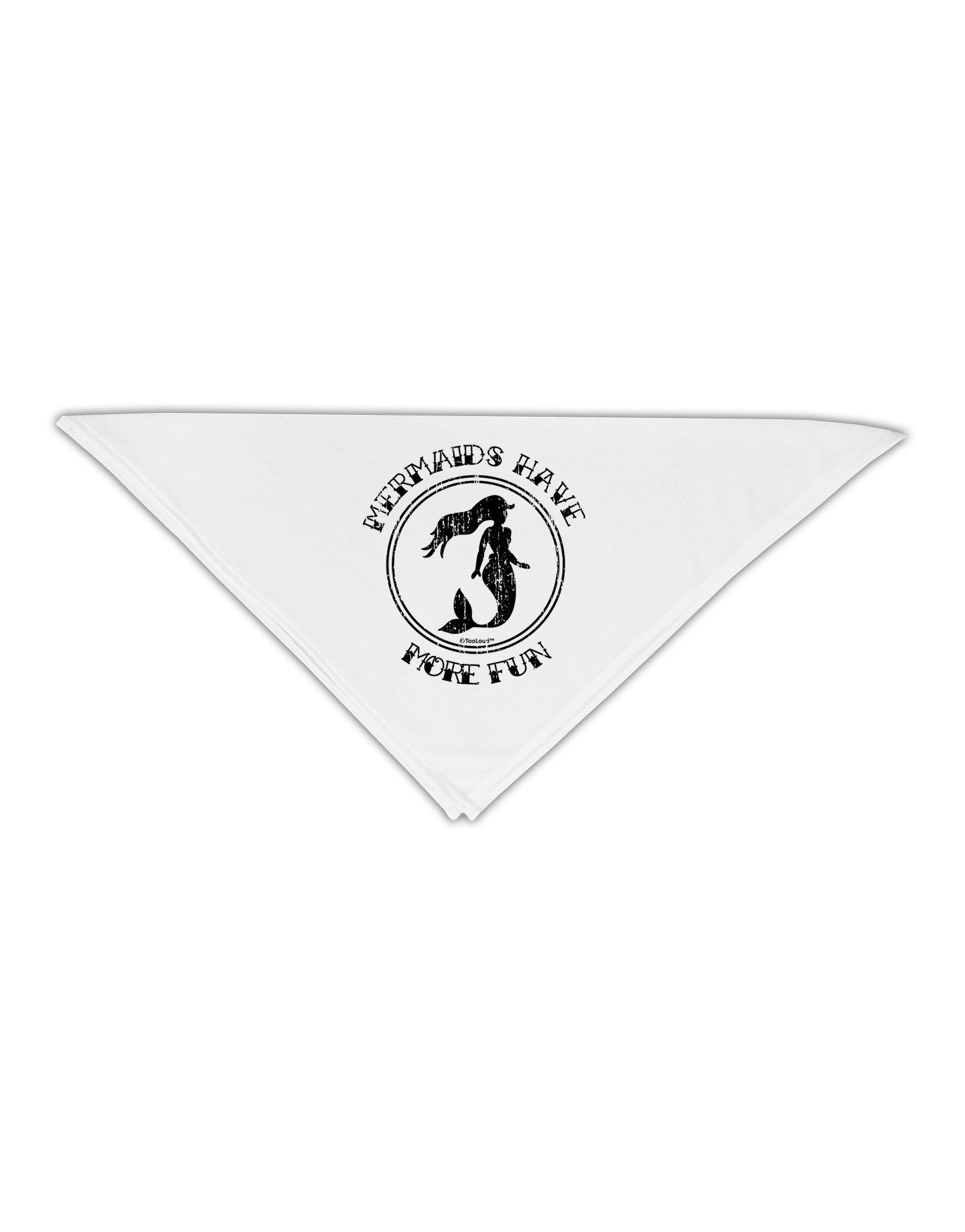 Mermaids Have More Fun - Distressed Adult 19" Square Bandana-Square Bandanas-TooLoud-White-One-Size-Adult-Davson Sales