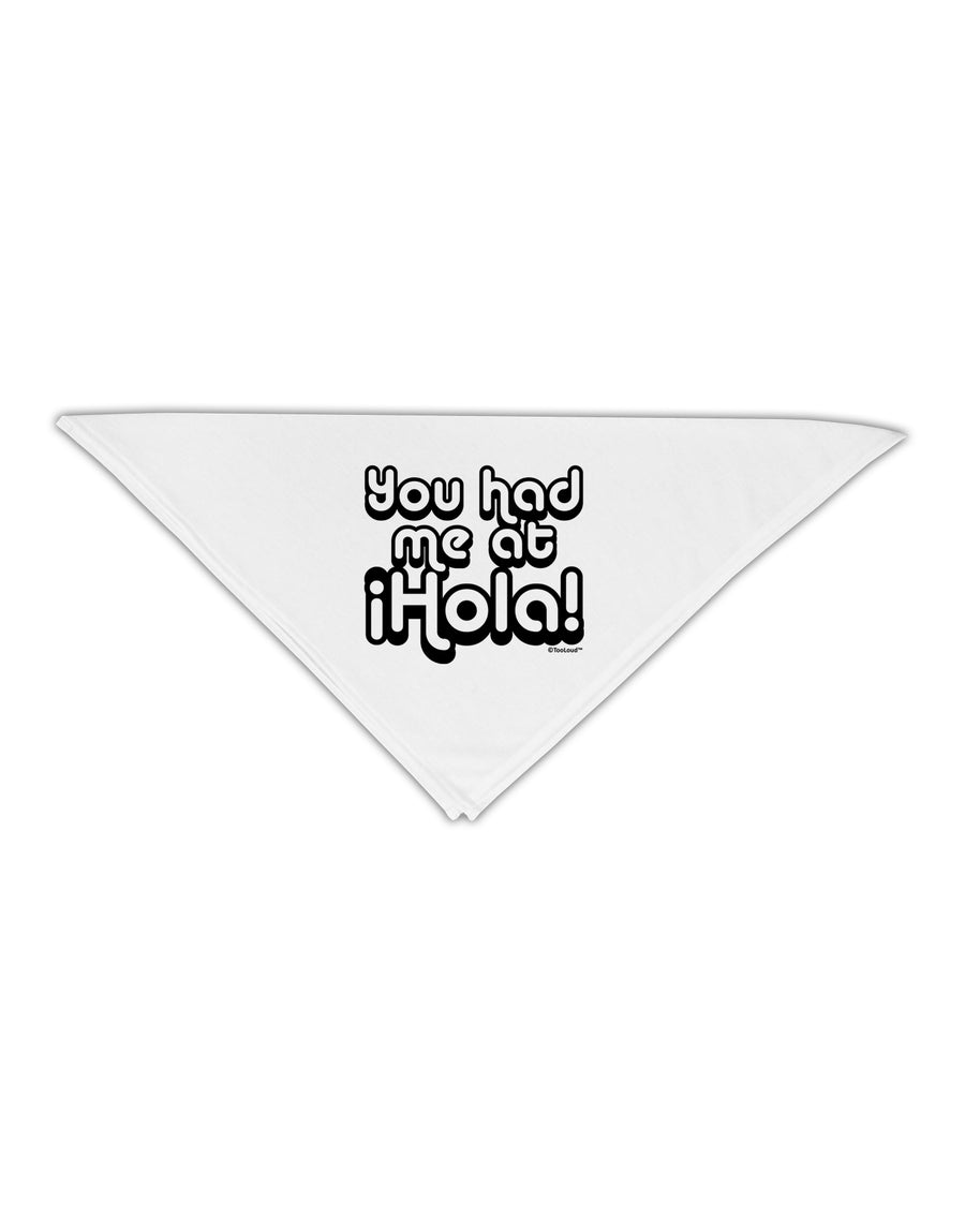 You Had Me at Hola Adult 19&#x22; Square Bandana by TooLoud-Square Bandanas-TooLoud-White-One-Size-Adult-Davson Sales