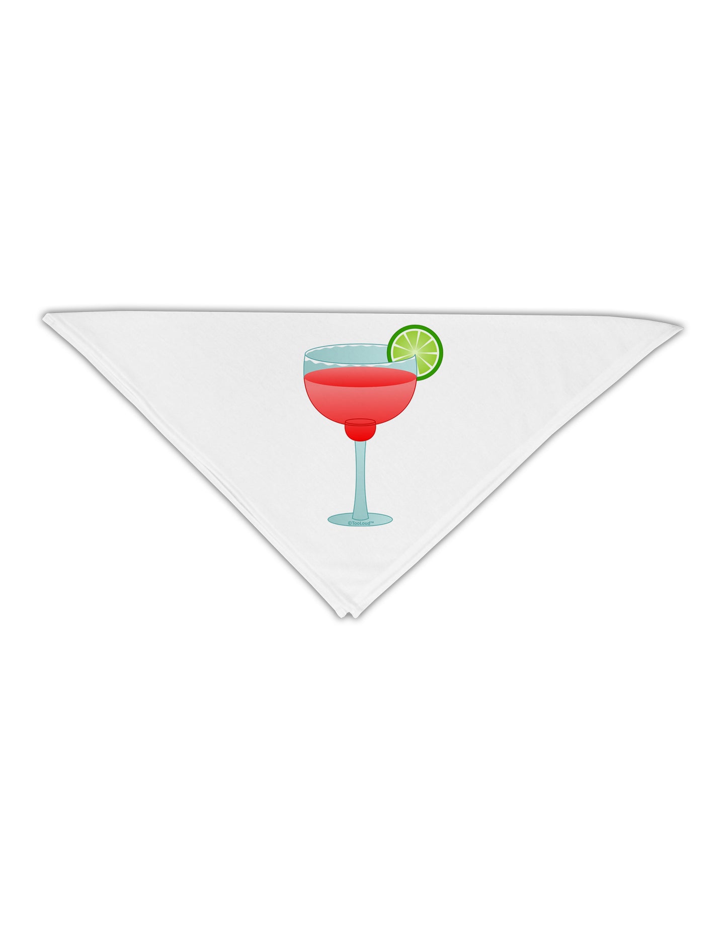 Red Margarita with Lime - Cinco de Mayo Adult 19&#x22; Square Bandana by TooLoud-Square Bandanas-TooLoud-White-One-Size-Adult-Davson Sales