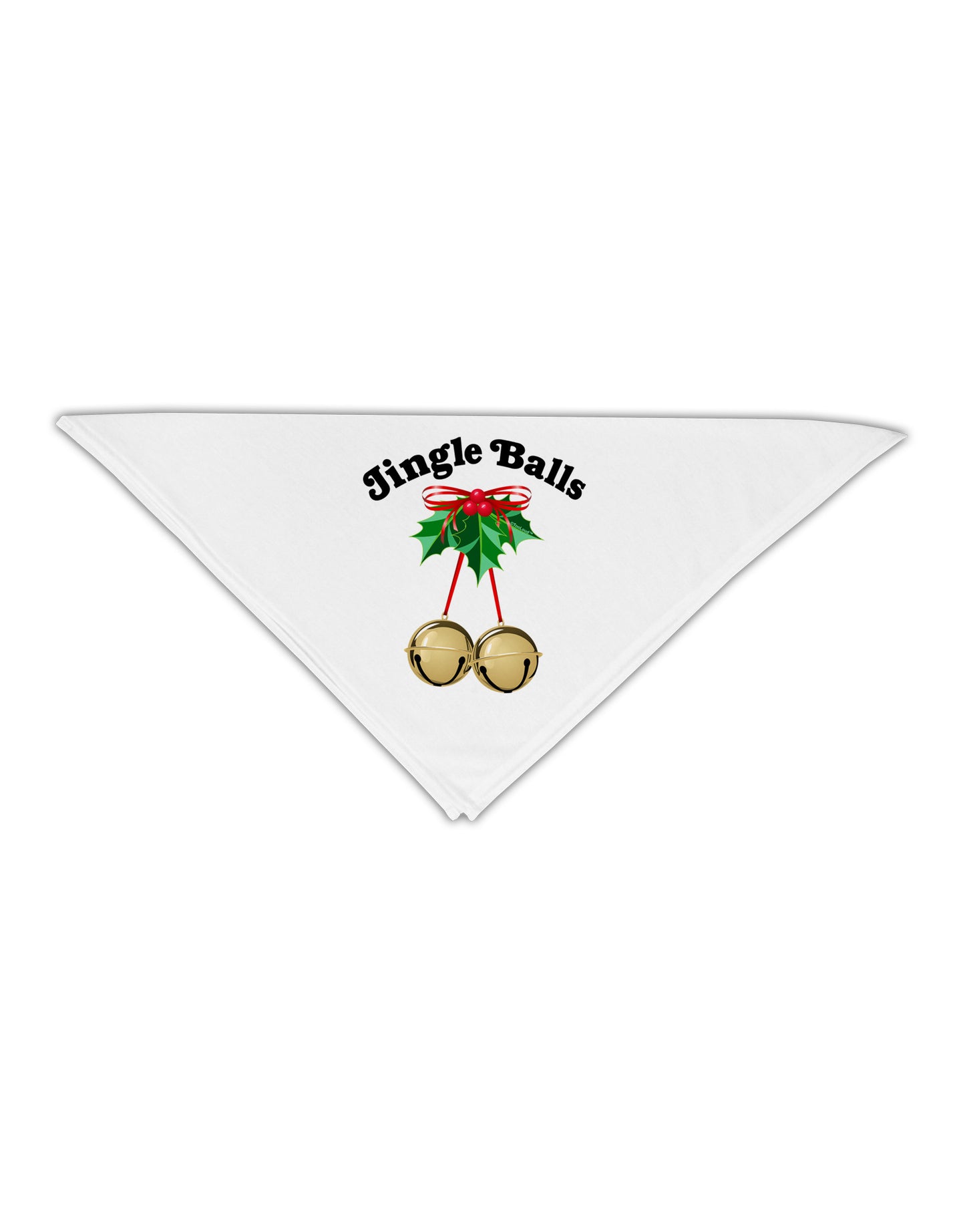 Jingle Balls with Text Adult 19&#x22; Square Bandana-Square Bandanas-TooLoud-White-One-Size-Adult-Davson Sales