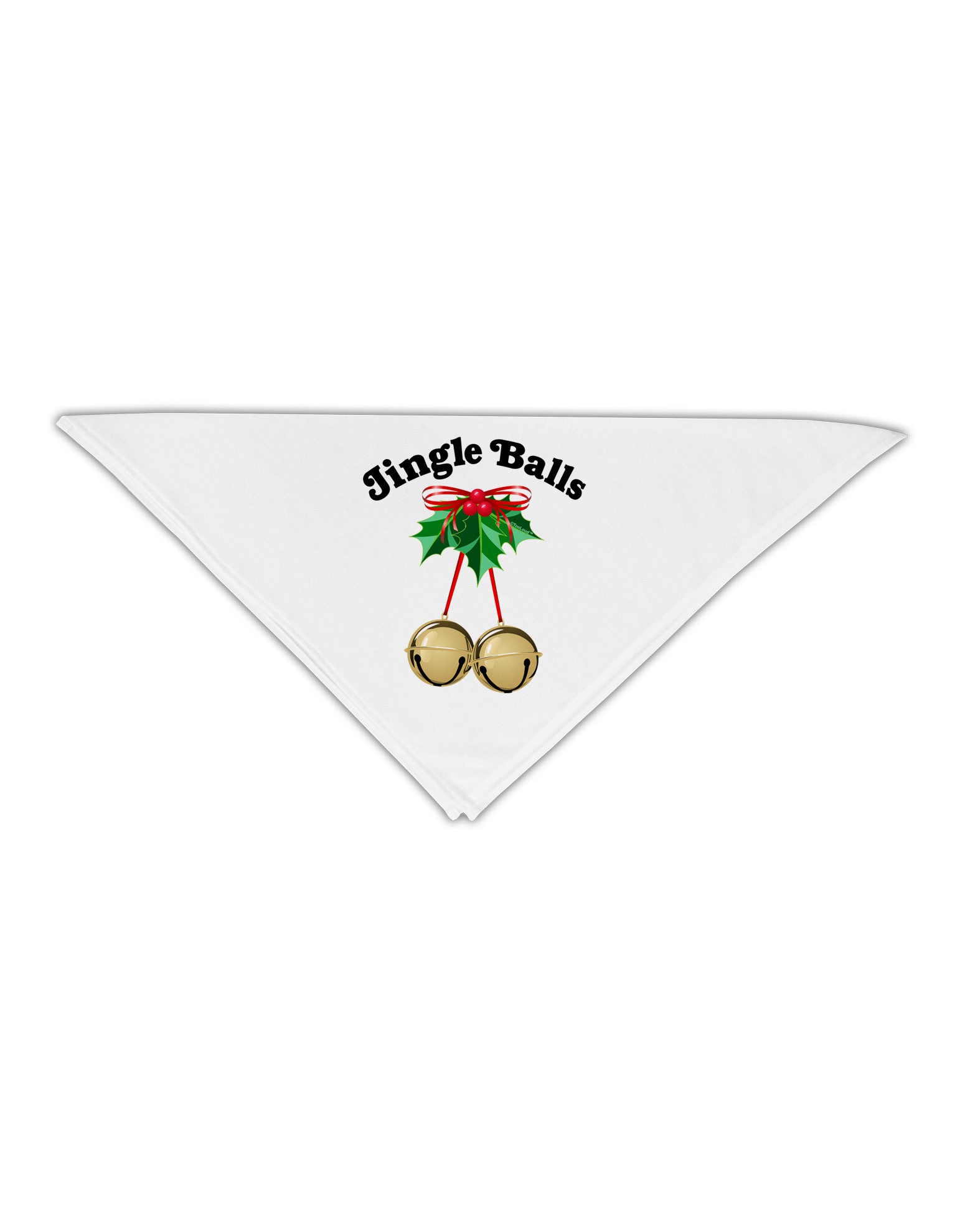Jingle Balls with Text Adult 19&#x22; Square Bandana-Square Bandanas-TooLoud-White-One-Size-Adult-Davson Sales