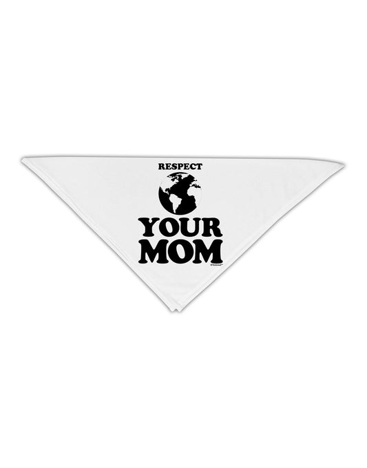 Respect Your Mom - Mother Earth Design Adult 19" Square Bandana-Square Bandanas-TooLoud-White-One-Size-Adult-Davson Sales