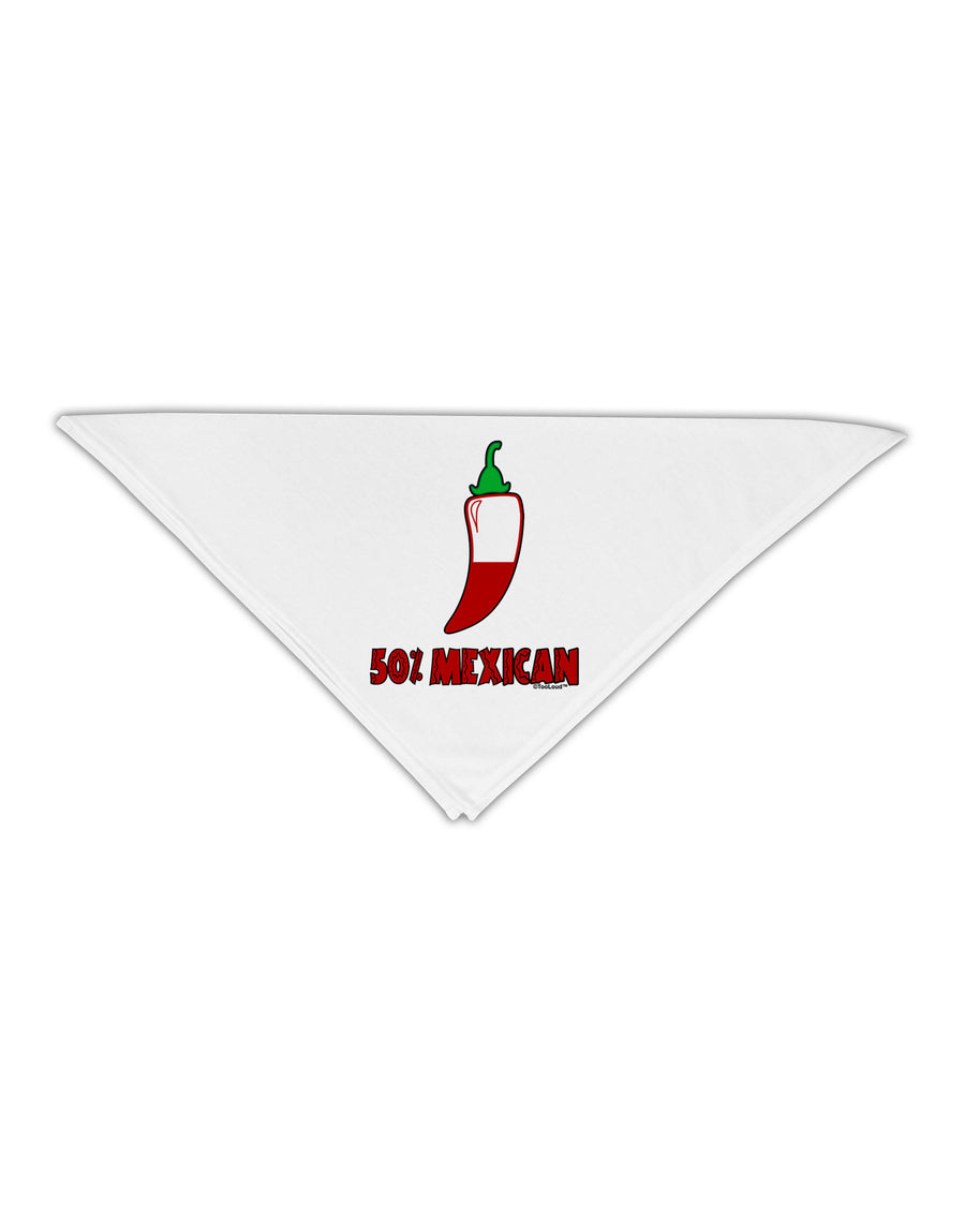 Fifty Percent Mexican Adult 19" Square Bandana-Square Bandanas-TooLoud-White-One-Size-Adult-Davson Sales