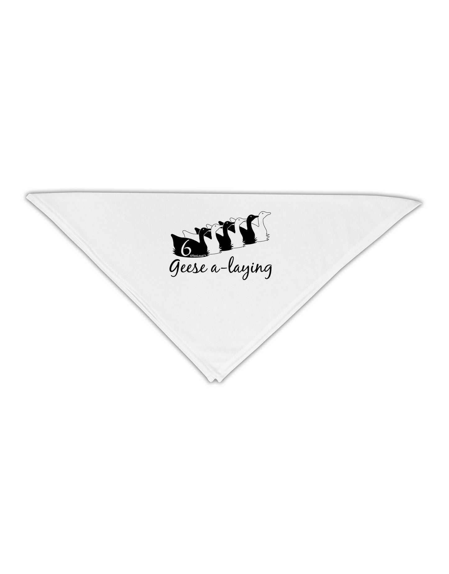 Six Geese A laying Text Adult 19" Square Bandana-Square Bandanas-TooLoud-White-One-Size-Adult-Davson Sales