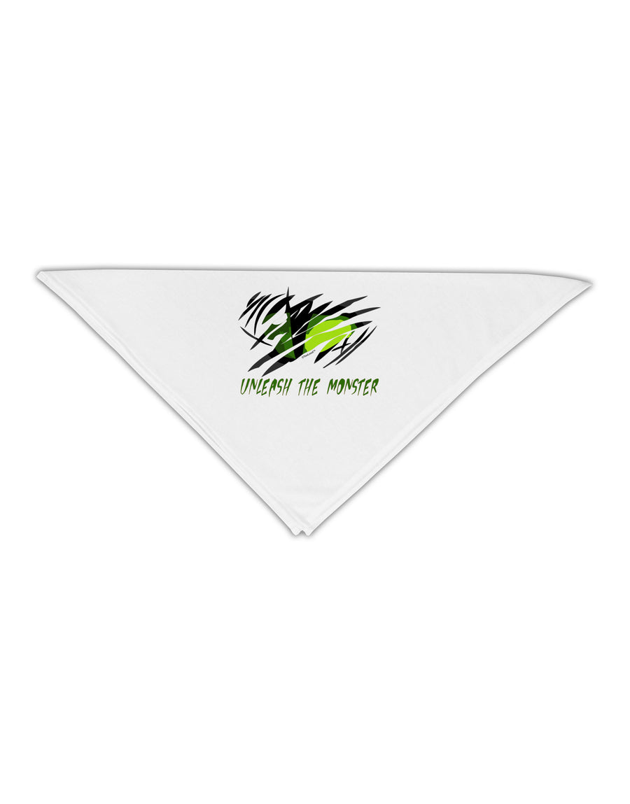 TooLoud Unleash The Monster Adult 19" Square Bandana-Square Bandanas-TooLoud-White-One-Size-Adult-Davson Sales