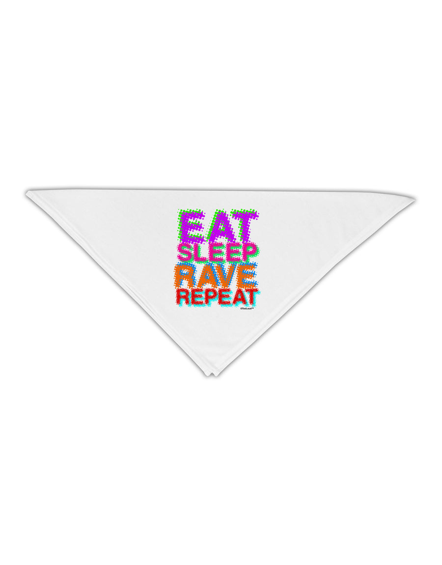 Eat Sleep Rave Repeat Color Adult 19&#x22; Square Bandana by TooLoud-Square Bandanas-TooLoud-White-One-Size-Adult-Davson Sales