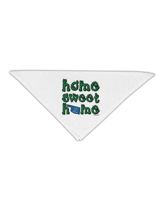 Home Sweet Home - Oklahoma - Cactus and State Flag Adult 19&#x22; Square Bandana by TooLoud-Square Bandanas-TooLoud-White-One-Size-Adult-Davson Sales