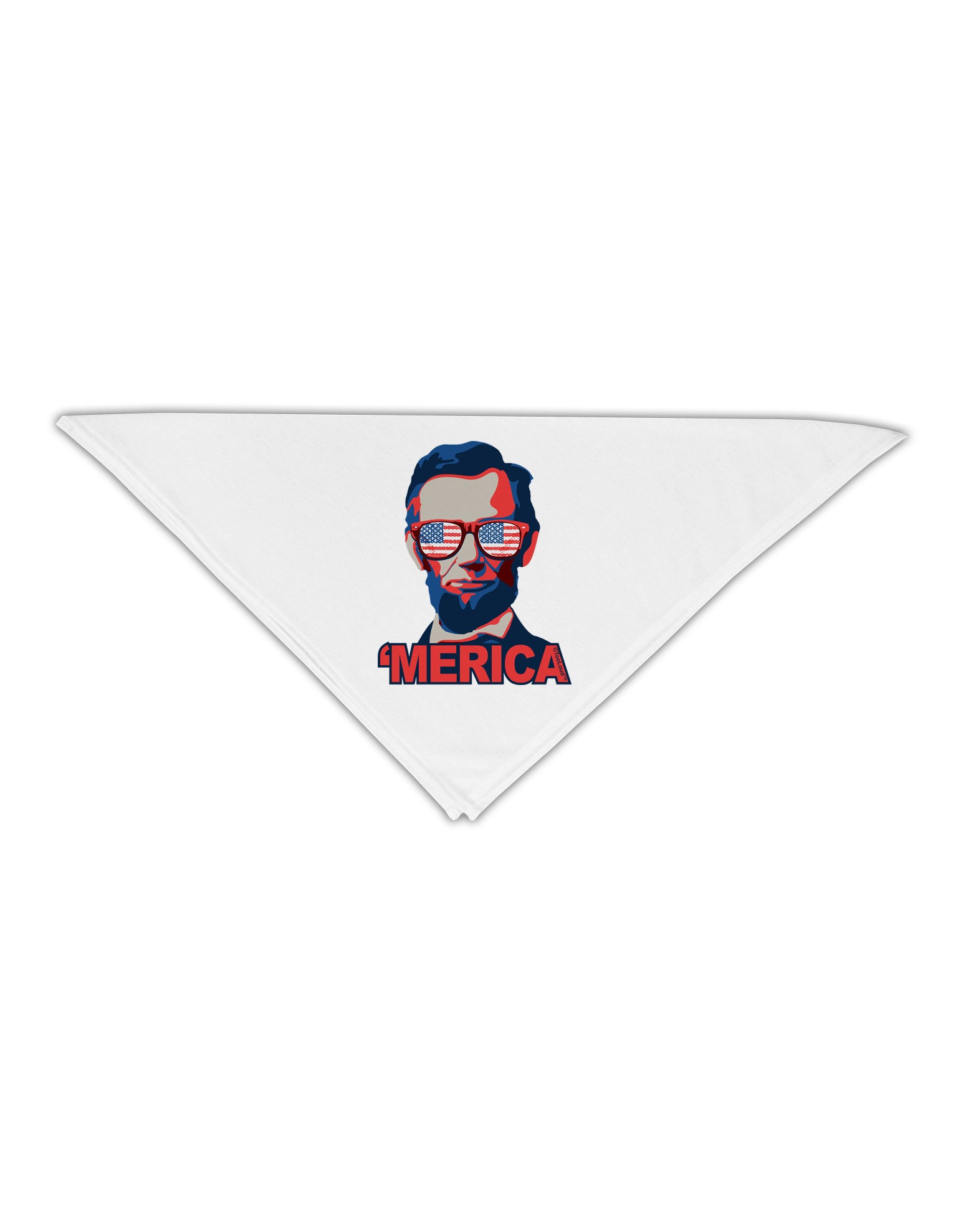 Lincoln Merica Adult 19&#x22; Square Bandana-Square Bandanas-TooLoud-White-One-Size-Adult-Davson Sales