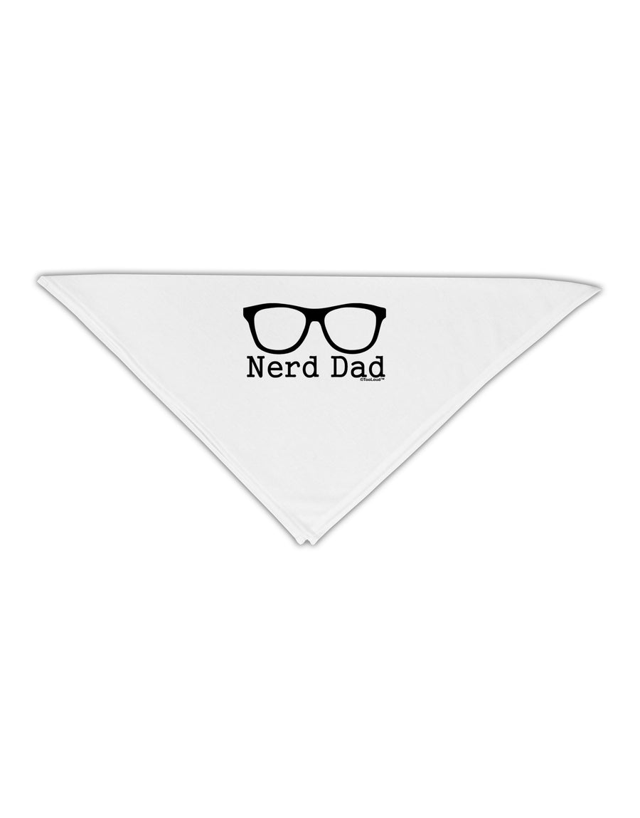 Nerd Dad - Glasses Adult 19&#x22; Square Bandana by TooLoud-Square Bandanas-TooLoud-White-One-Size-Adult-Davson Sales