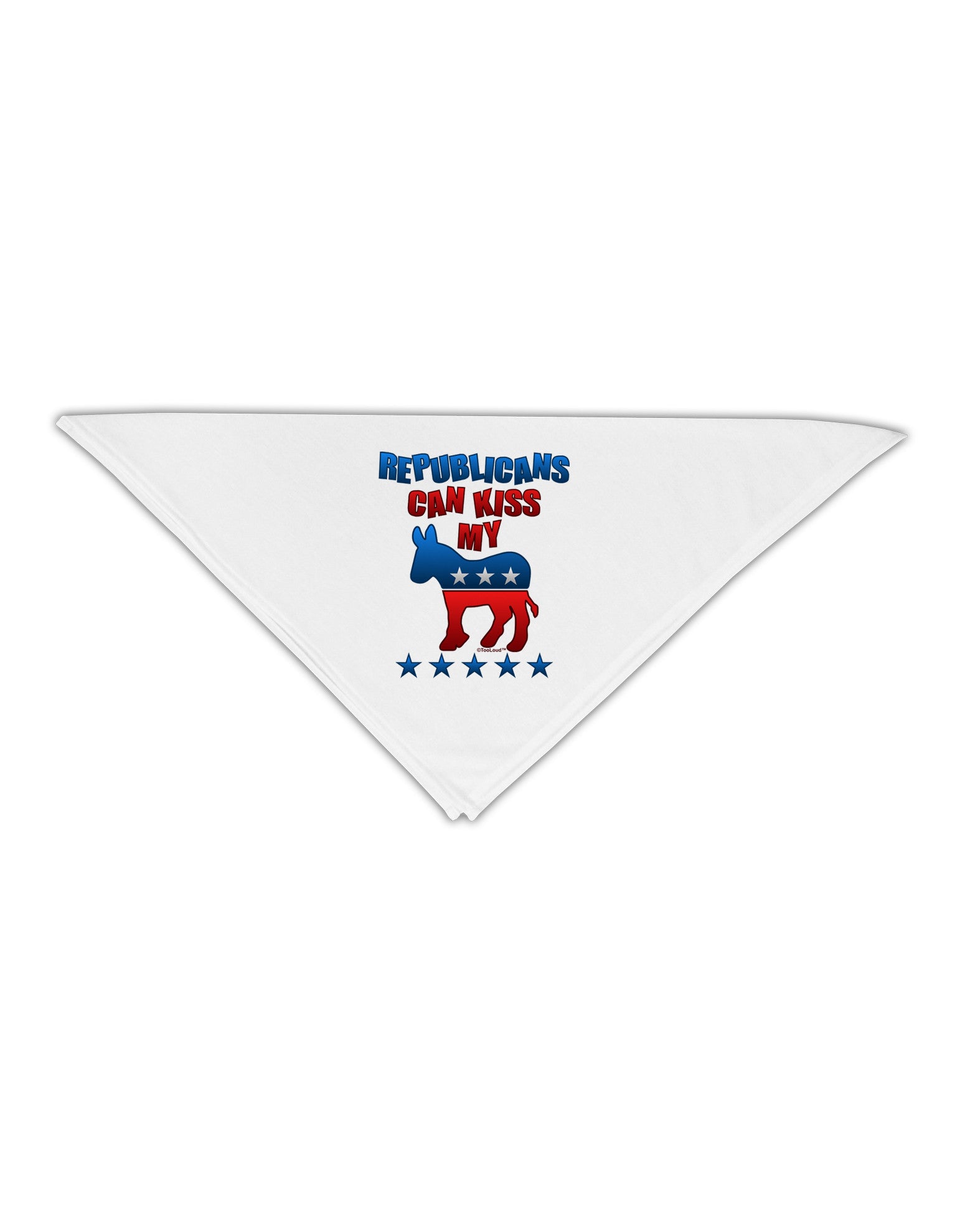 Republicans Can Kiss My - Democrat Adult 19" Square Bandana-Square Bandanas-TooLoud-White-One-Size-Adult-Davson Sales