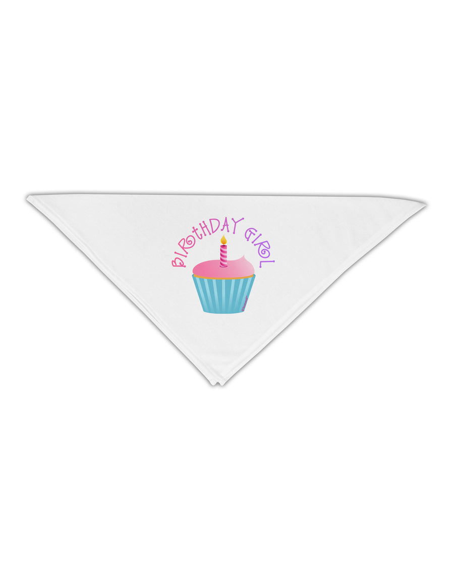 Birthday Girl - Candle Cupcake Adult 19&#x22; Square Bandana by TooLoud-Square Bandanas-TooLoud-White-One-Size-Adult-Davson Sales