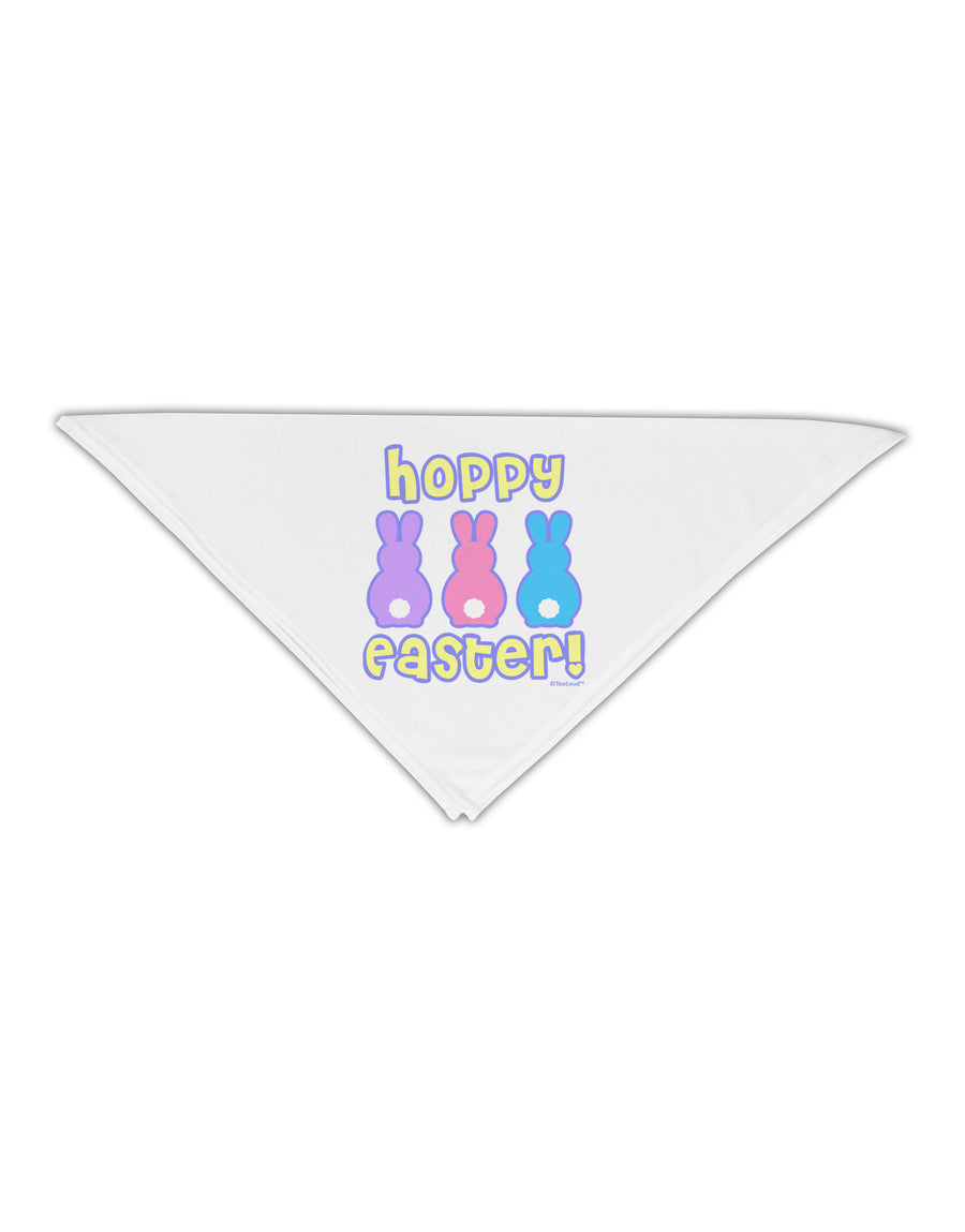 Three Easter Bunnies - Hoppy Easter Adult 19&#x22; Square Bandana by TooLoud-Square Bandanas-TooLoud-White-One-Size-Adult-Davson Sales