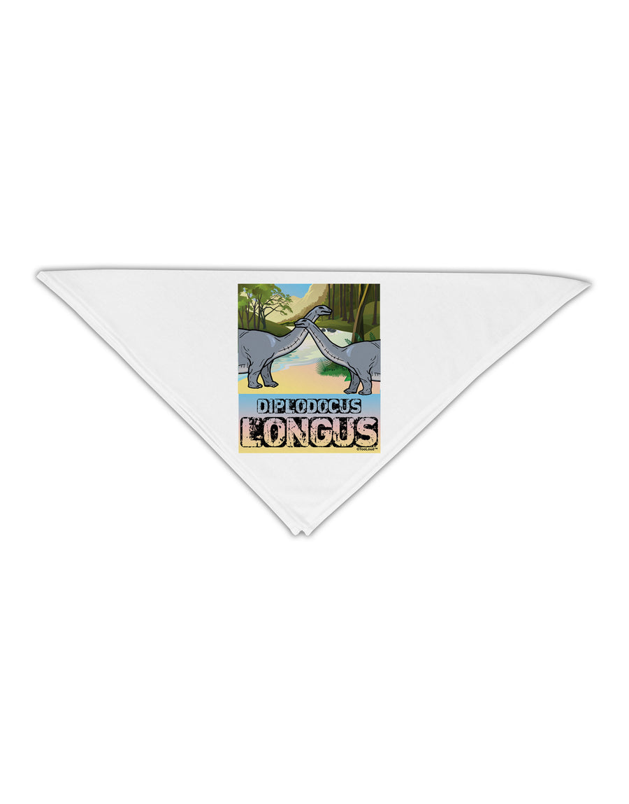 Diplodocus Longus - With Name Adult 19" Square Bandana-Square Bandanas-TooLoud-White-One-Size-Adult-Davson Sales