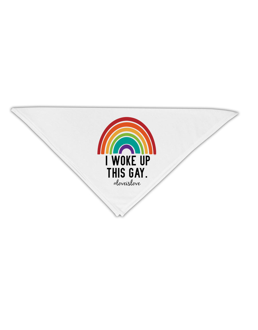 TooLoud I Woke Up This Gay Adult 19 Inch Square Bandana-Bandanas-TooLoud-White-One-Size-Adult-Davson Sales