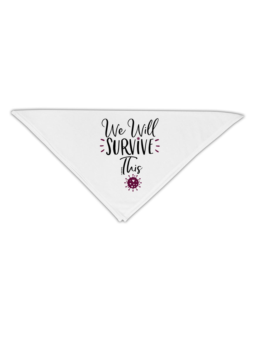 We will Survive This Adult 19 Inch Square Bandana-Bandanas-TooLoud-White-One-Size-Adult-Davson Sales