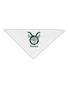 Taurus Symbol Adult 19" Square Bandana-Square Bandanas-TooLoud-White-One-Size-Adult-Davson Sales