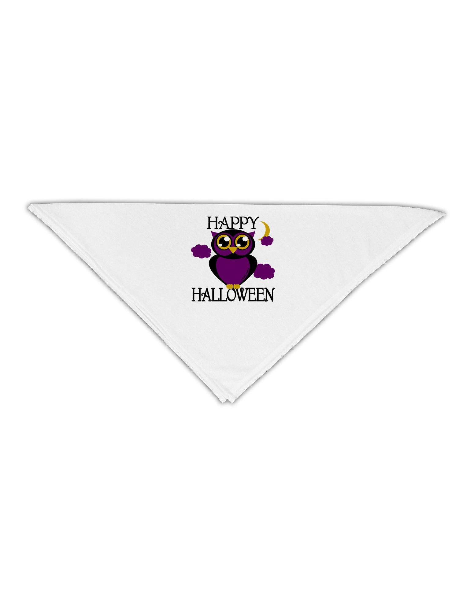 Owl Purple Text Adult 19" Square Bandana-Square Bandanas-TooLoud-White-One-Size-Adult-Davson Sales