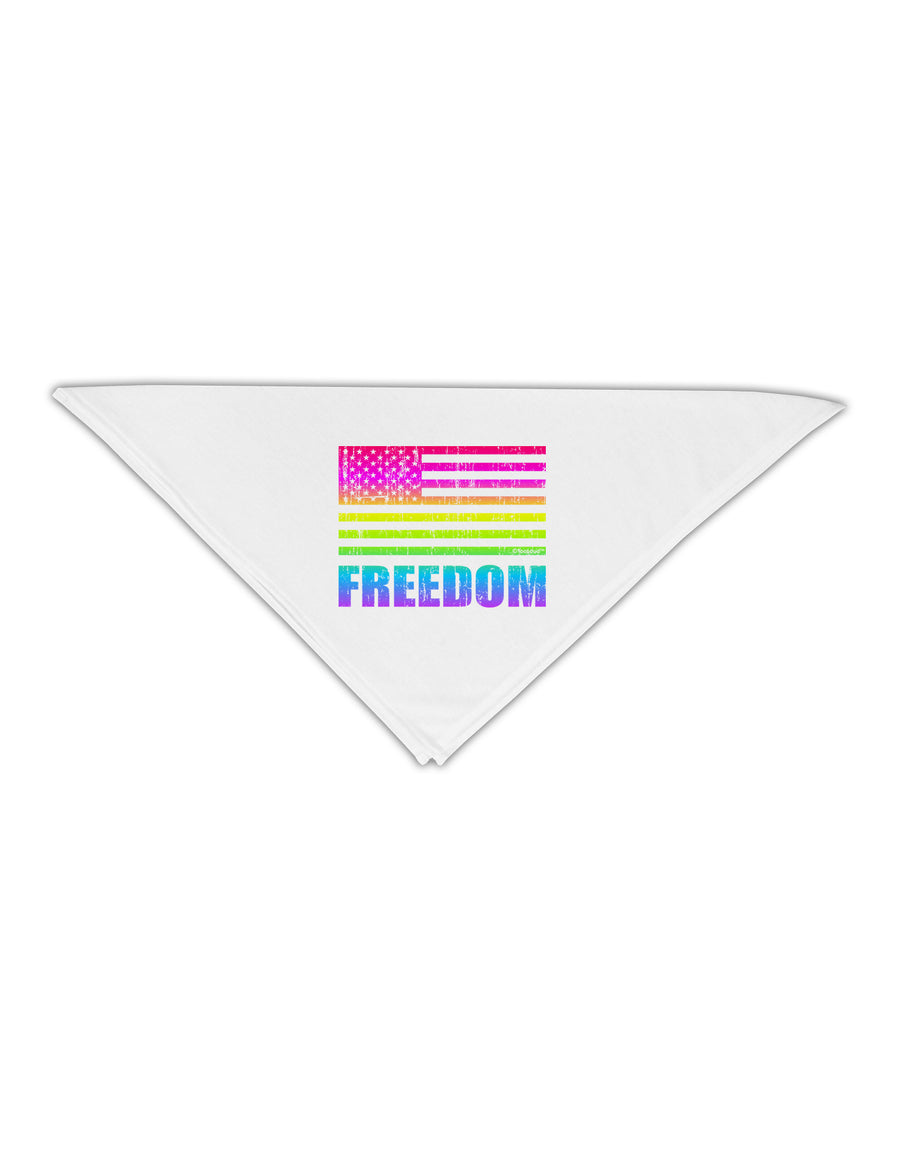 American Pride - Rainbow Flag - Freedom Adult 19&#x22; Square Bandana-Square Bandanas-TooLoud-White-One-Size-Adult-Davson Sales