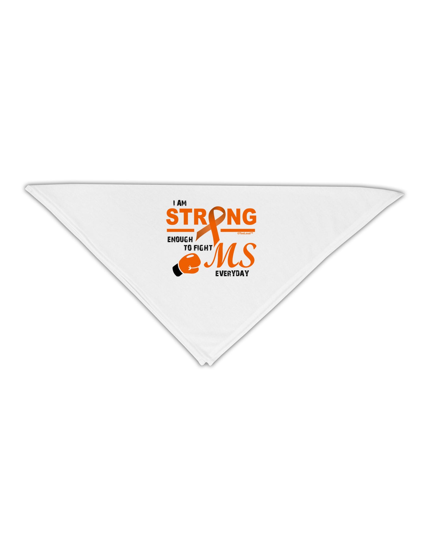 MS - I Am Strong Adult 19" Square Bandana-Square Bandanas-TooLoud-White-One-Size-Adult-Davson Sales