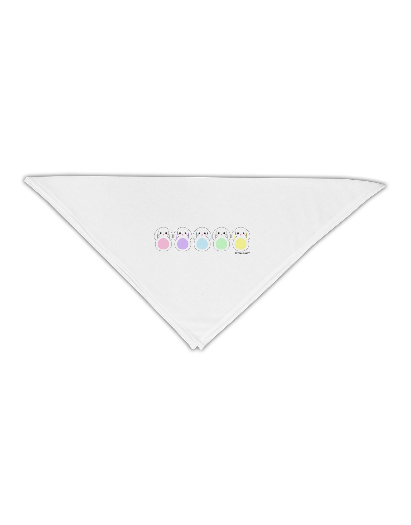 Cute Pastel Bunnies Adult 19&#x22; Square Bandana by TooLoud-Square Bandanas-TooLoud-White-One-Size-Adult-Davson Sales