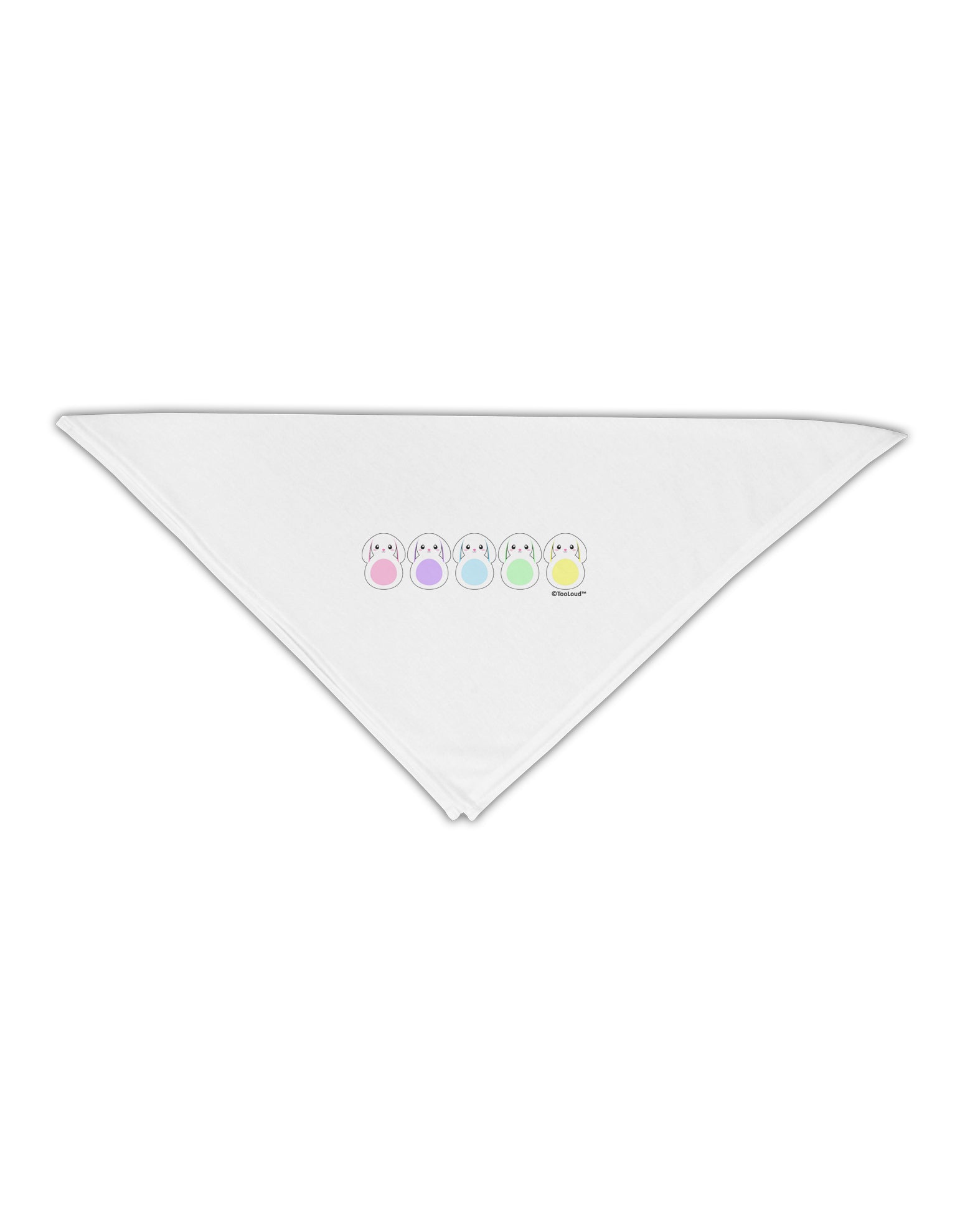 Cute Pastel Bunnies Adult 19&#x22; Square Bandana by TooLoud-Square Bandanas-TooLoud-White-One-Size-Adult-Davson Sales