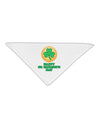 Shamrock Button - St Patrick's Day Adult 19&#x22; Square Bandana by TooLoud-Square Bandanas-TooLoud-White-One-Size-Adult-Davson Sales