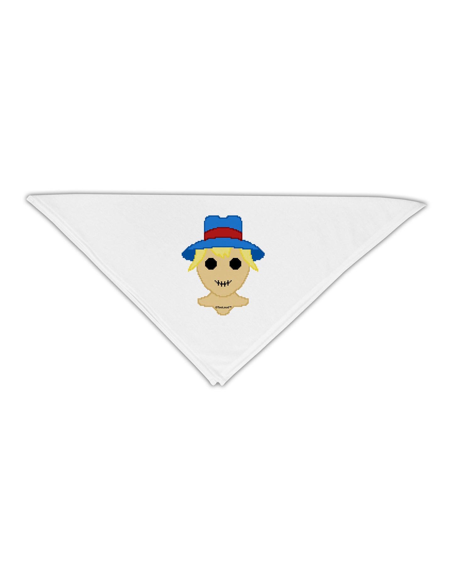Cute Pixel Scarecrow Adult 19&#x22; Square Bandana-Square Bandanas-TooLoud-White-One-Size-Adult-Davson Sales