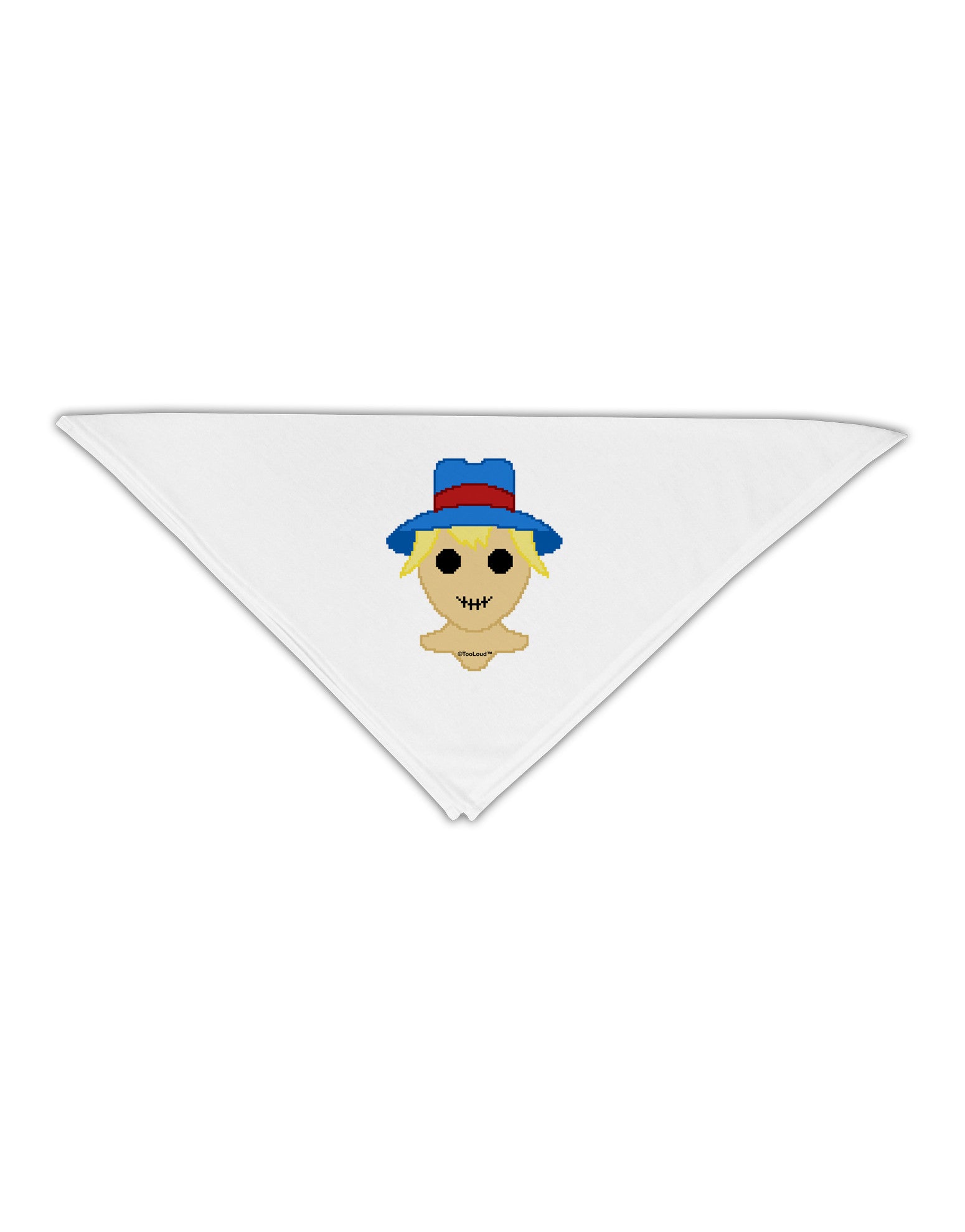 Cute Pixel Scarecrow Adult 19&#x22; Square Bandana-Square Bandanas-TooLoud-White-One-Size-Adult-Davson Sales