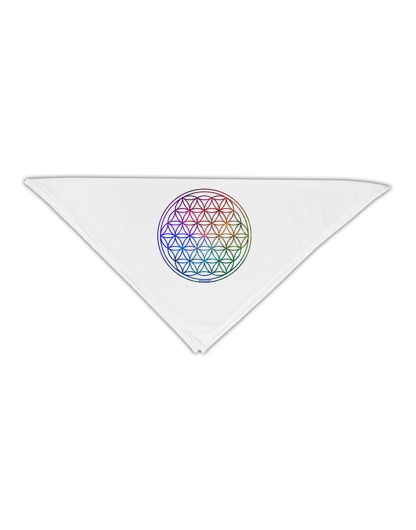 Flower of Life Circle Adult 19&#x22; Square Bandana-Square Bandanas-TooLoud-White-One-Size-Adult-Davson Sales