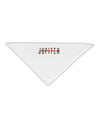 Planet Jupiter Text Only Adult 19&#x22; Square Bandana-Square Bandanas-TooLoud-White-One-Size-Adult-Davson Sales
