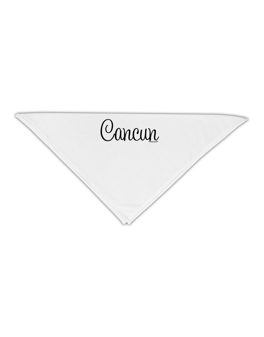 Cancun Mexico - Script Text Adult 19" Square Bandana-Square Bandanas-TooLoud-White-One-Size-Adult-Davson Sales