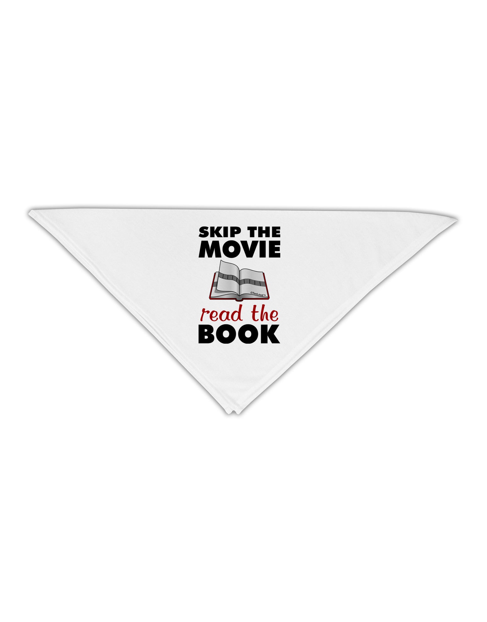 Skip The Movie Read The Book Adult 19" Square Bandana-Square Bandanas-TooLoud-White-One-Size-Adult-Davson Sales