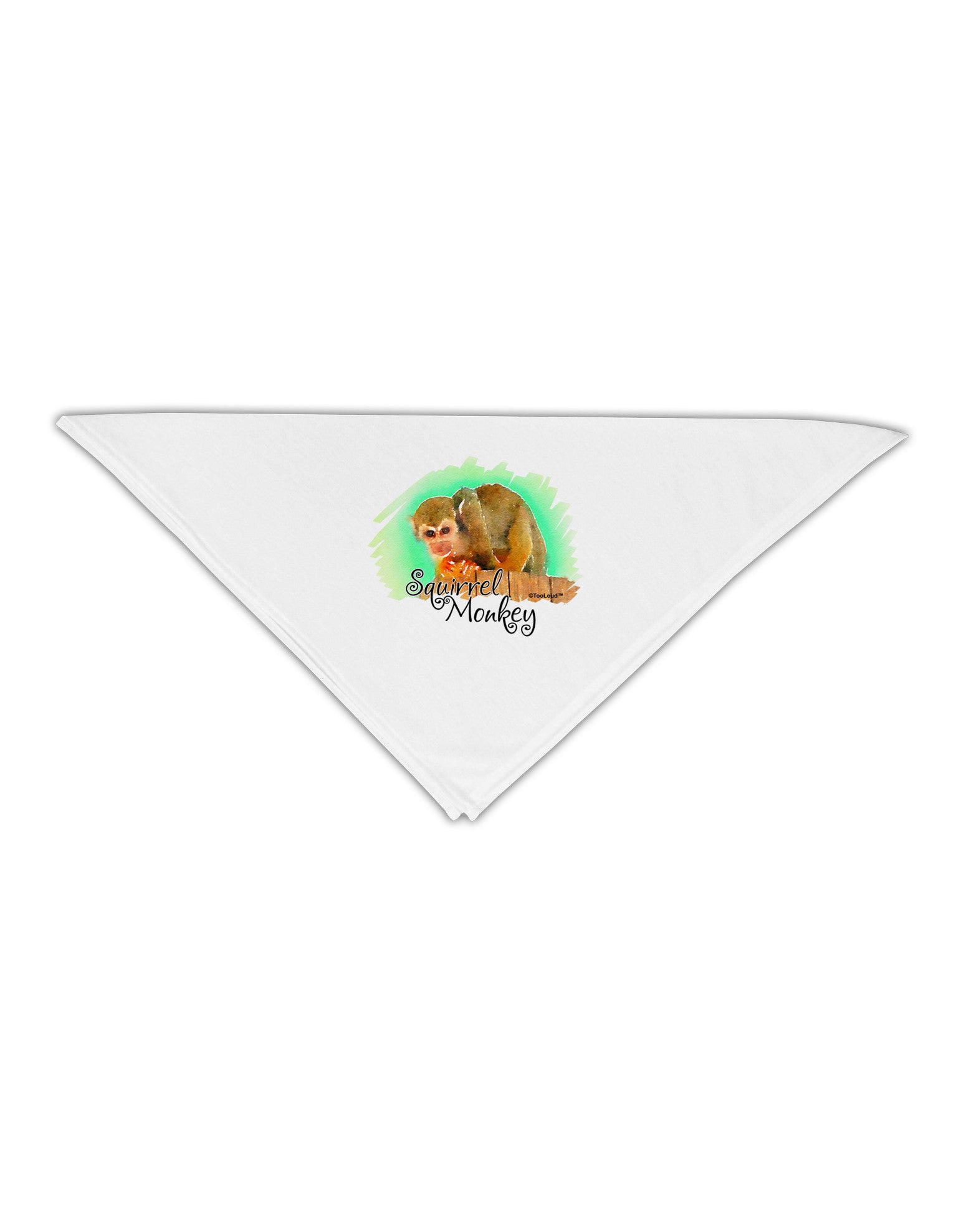 Squirrel Monkey Watercolor Text Adult 19" Square Bandana-Square Bandanas-TooLoud-White-One-Size-Adult-Davson Sales
