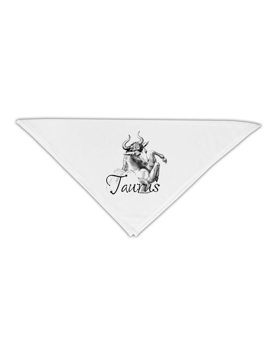 Taurus Illustration Adult 19&#x22; Square Bandana-Square Bandanas-TooLoud-White-One-Size-Adult-Davson Sales