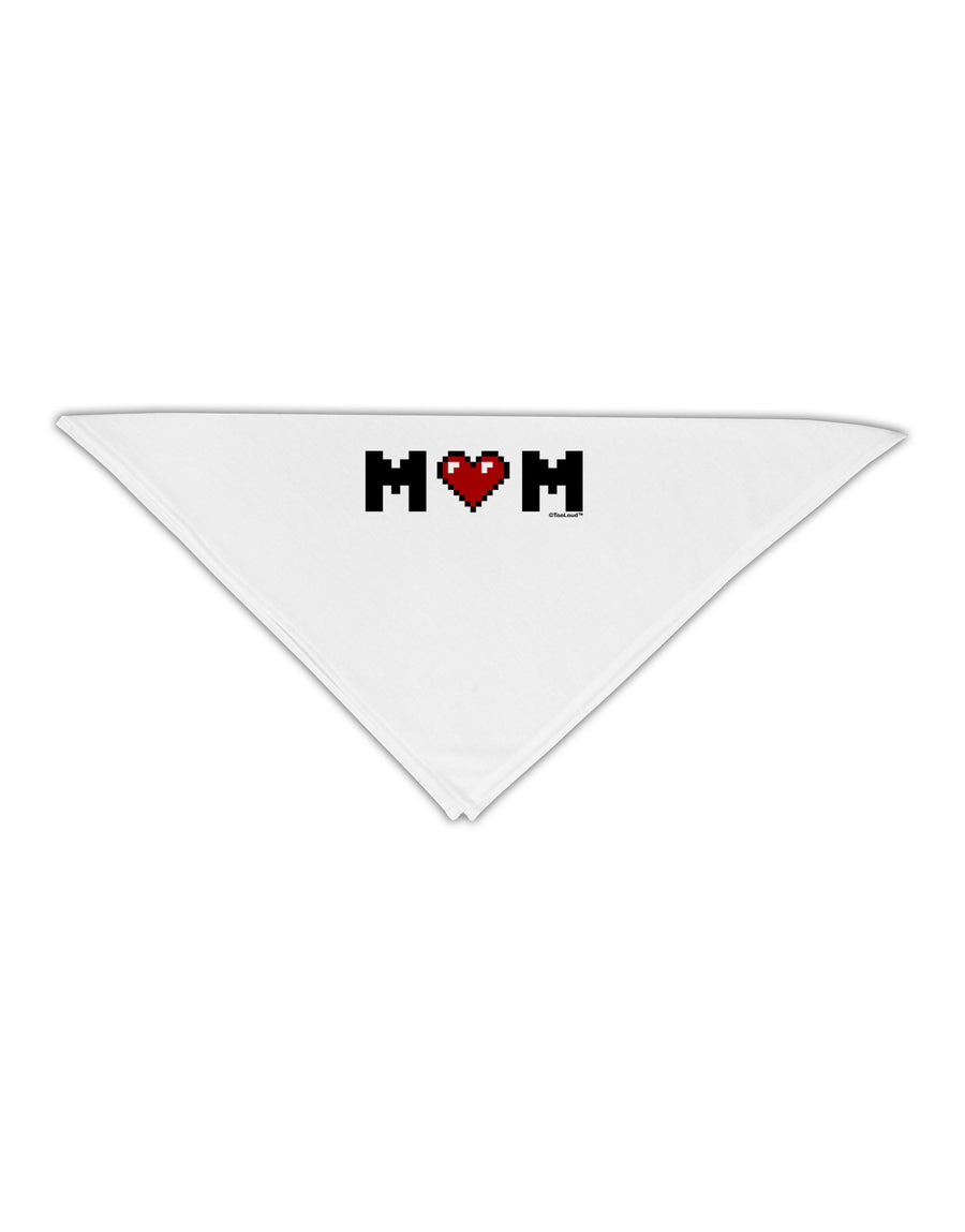 Mom Pixel Heart Adult 19" Square Bandana-Square Bandanas-TooLoud-White-One-Size-Adult-Davson Sales