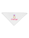 I Said Yes - Diamond Ring - Color Adult 19&#x22; Square Bandana-Square Bandanas-TooLoud-White-One-Size-Adult-Davson Sales