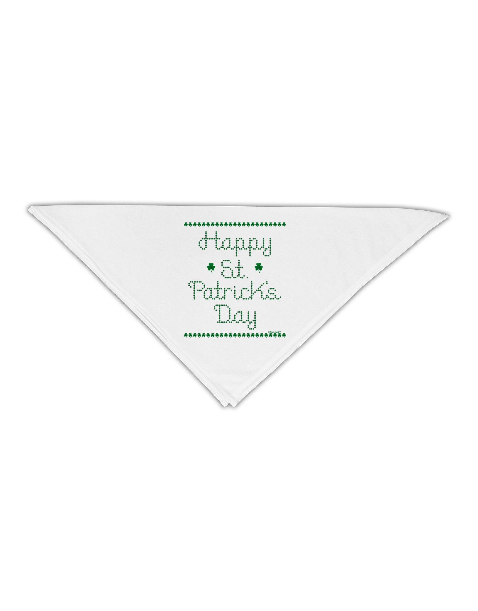 Happy St Patricks Day Clovers Adult 19&#x22; Square Bandana-Square Bandanas-TooLoud-White-One-Size-Adult-Davson Sales