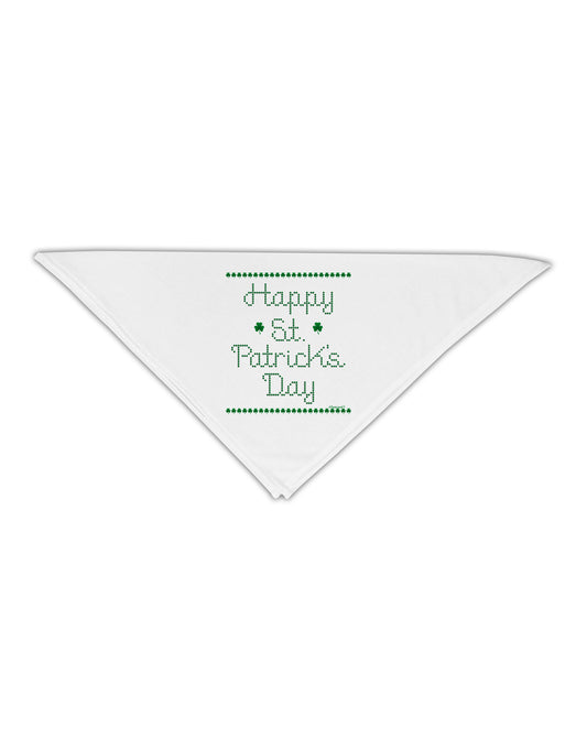 Happy St Patricks Day Clovers Adult 19&#x22; Square Bandana-Square Bandanas-TooLoud-White-One-Size-Adult-Davson Sales