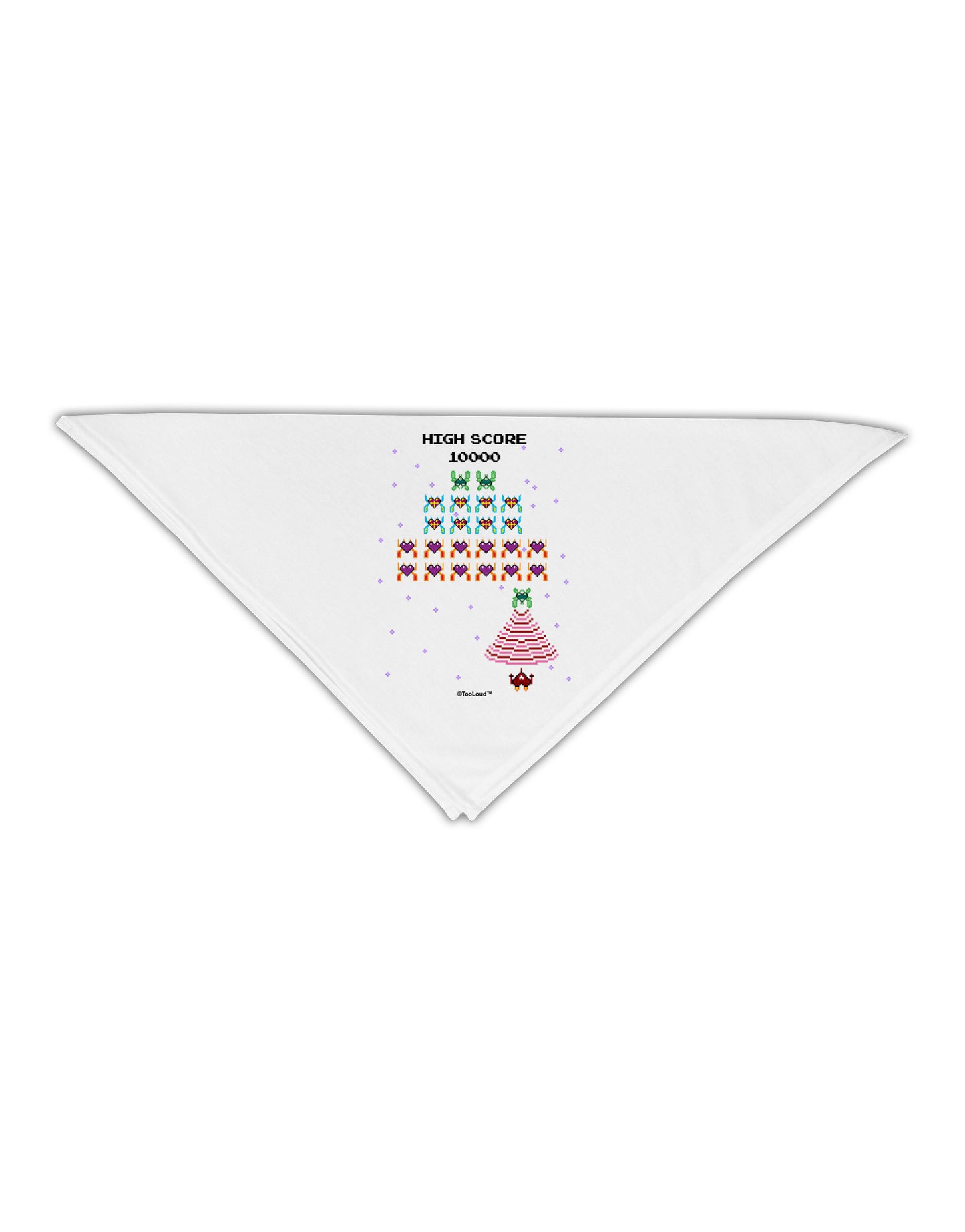 Retro Heart Fighter Adult 19" Square Bandana-Square Bandanas-TooLoud-White-One-Size-Adult-Davson Sales