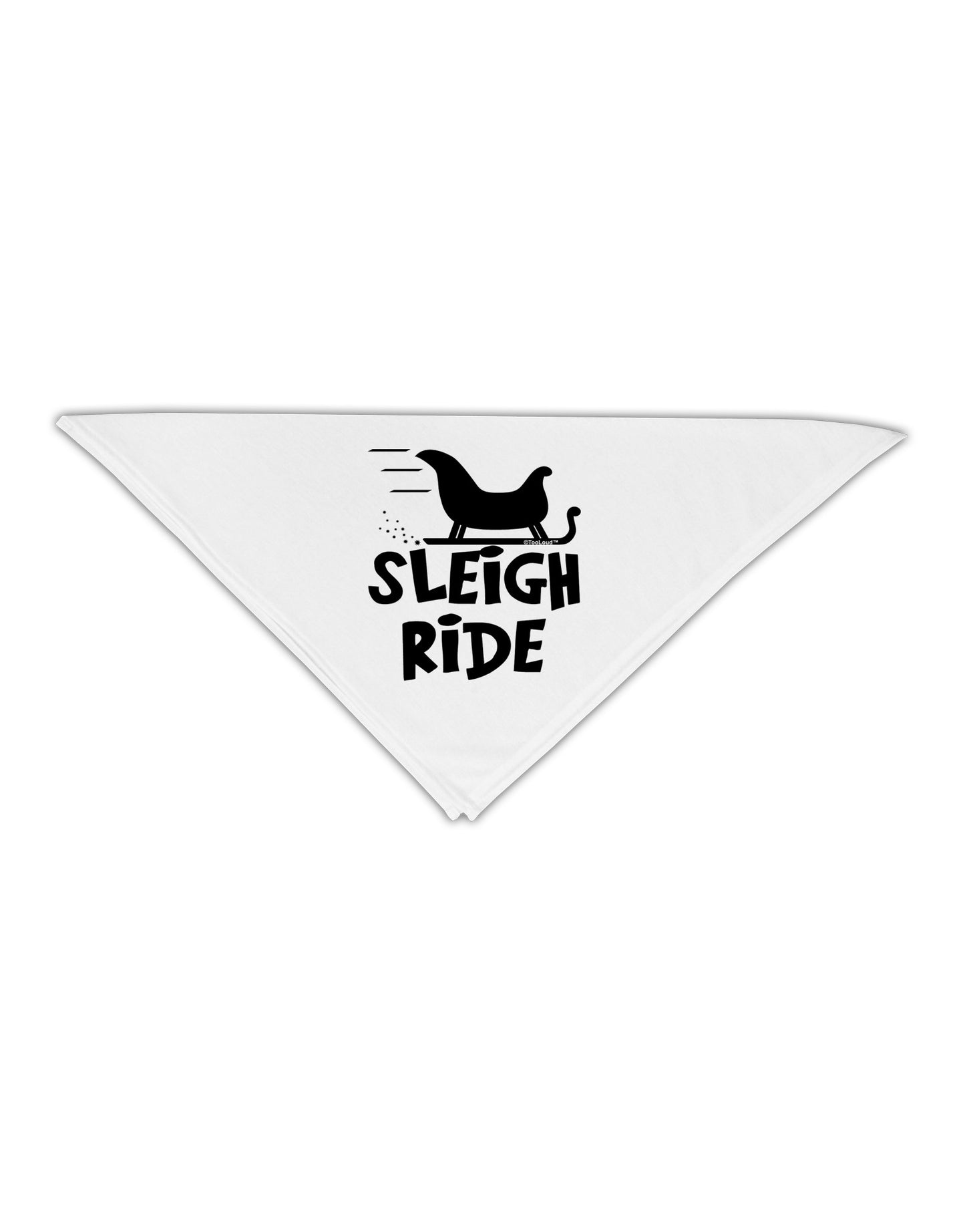 Sleigh Ride BnW Adult 19" Square Bandana-Square Bandanas-TooLoud-White-One-Size-Adult-Davson Sales