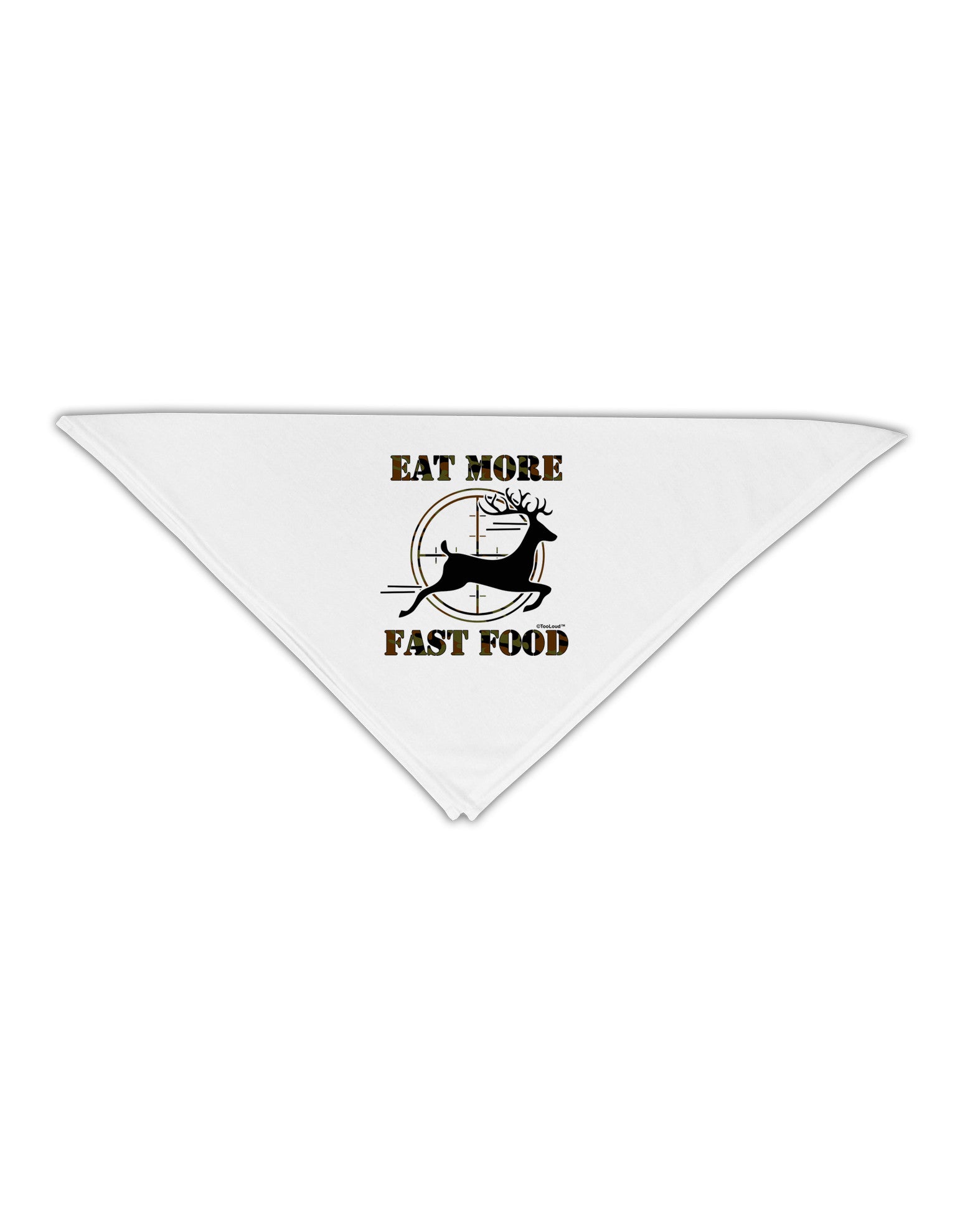 Eat More Fast Food - Deer Adult 19&#x22; Square Bandana-Square Bandanas-TooLoud-White-One-Size-Adult-Davson Sales