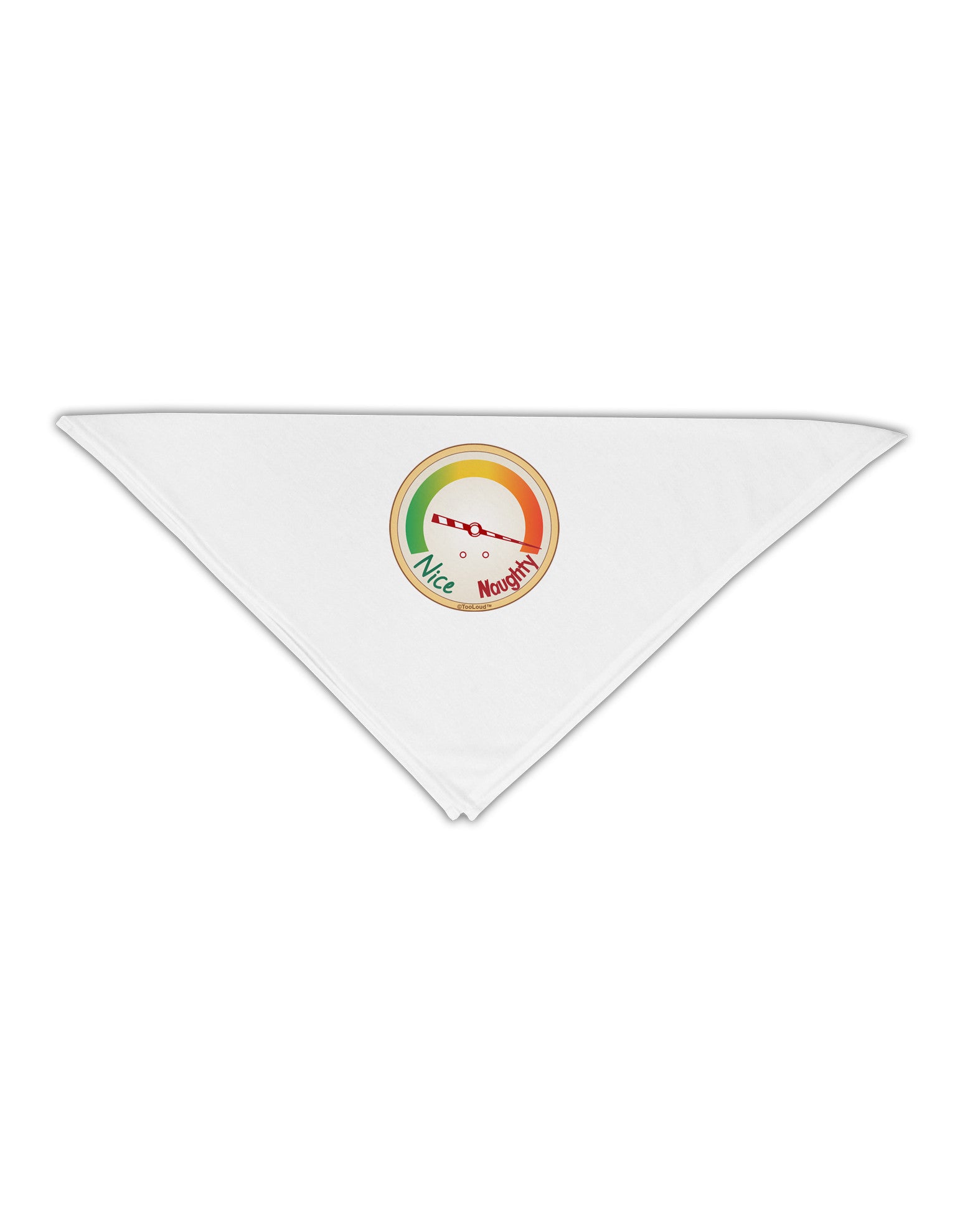 Naughty or Nice Meter Naughty Adult 19" Square Bandana-Square Bandanas-TooLoud-White-One-Size-Adult-Davson Sales