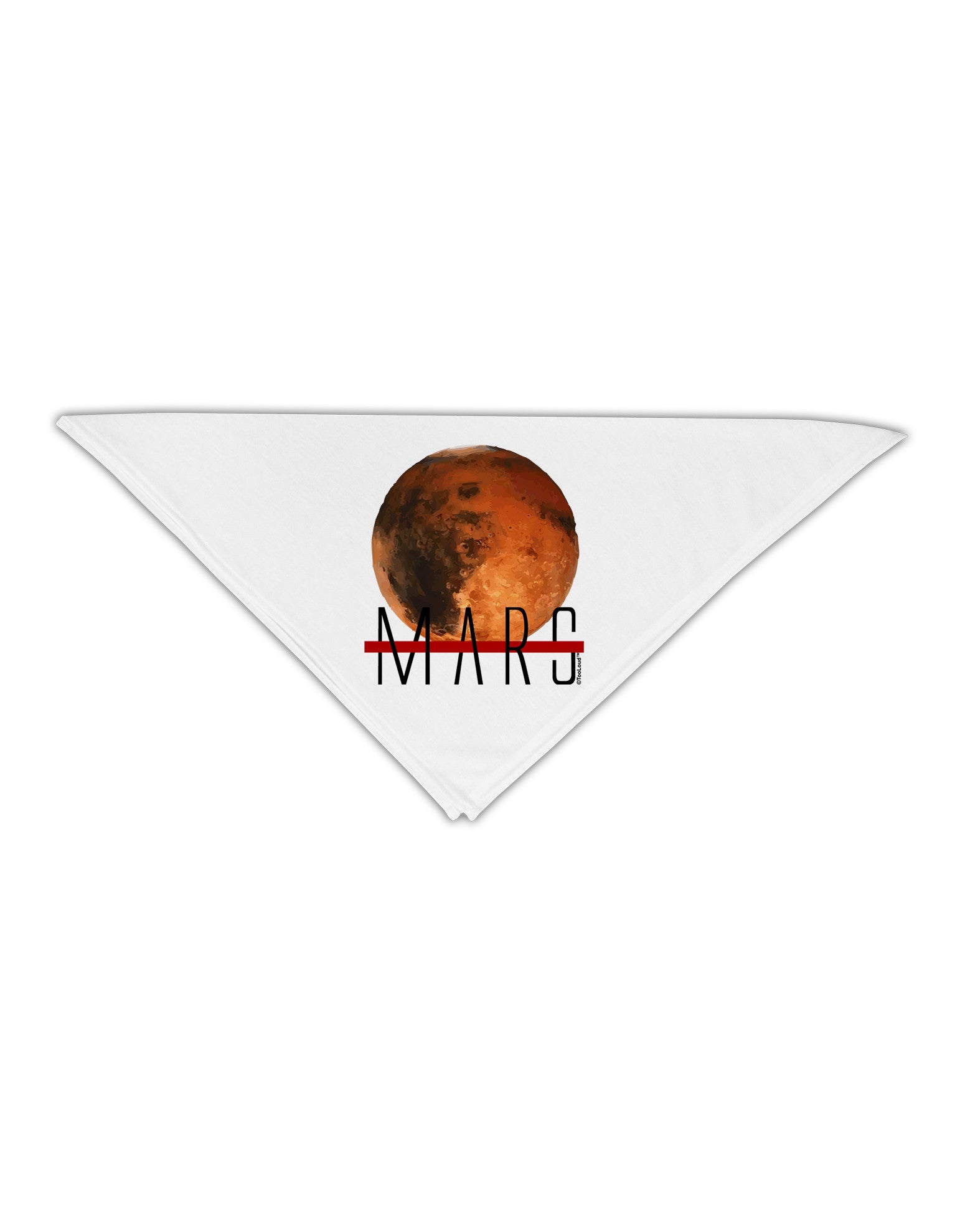 Planet Mars Text Adult 19" Square Bandana-Square Bandanas-TooLoud-White-One-Size-Adult-Davson Sales