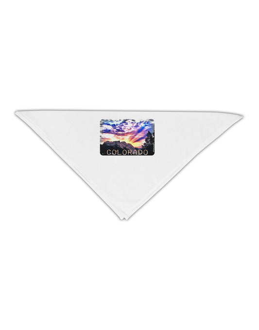 Colorado Rainbow Sunset Text Adult 19&#x22; Square Bandana-Square Bandanas-TooLoud-White-One-Size-Adult-Davson Sales