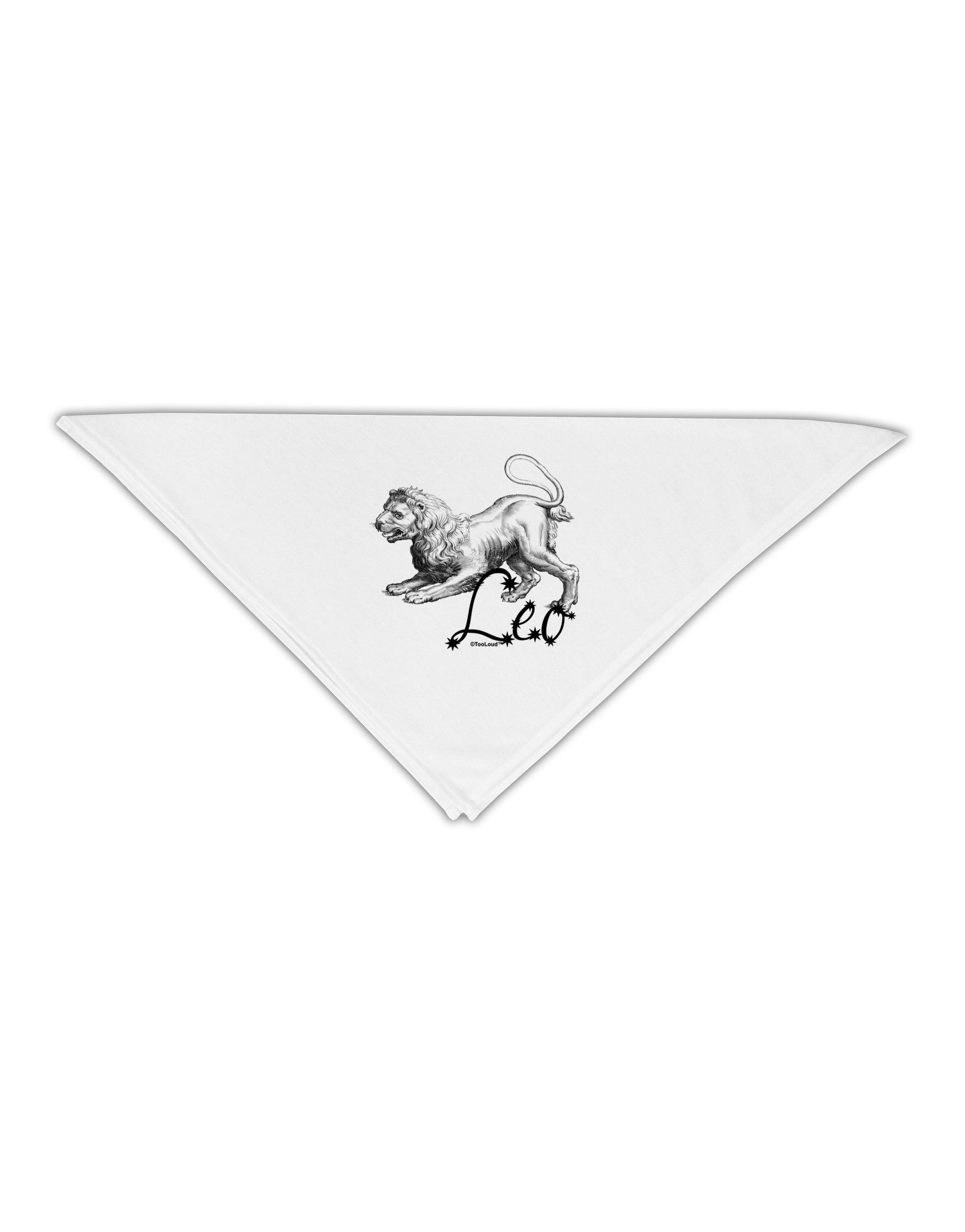 Leo Illustration Adult 19&#x22; Square Bandana-Square Bandanas-TooLoud-White-One-Size-Adult-Davson Sales