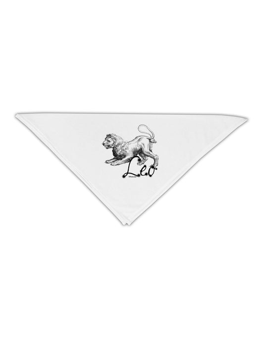 Leo Illustration Adult 19&#x22; Square Bandana-Square Bandanas-TooLoud-White-One-Size-Adult-Davson Sales